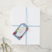 Ciao Baby Italian Blue Tile Lemons Baby Shower ギフトタグ (より糸付き)