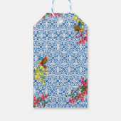 Ciao Baby Italian Blue Tile Lemons Baby Shower ギフトタグ (裏面)