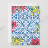 Ciao Baby Italian Blue Tile Lemons Baby Shower  招待状 (裏面)
