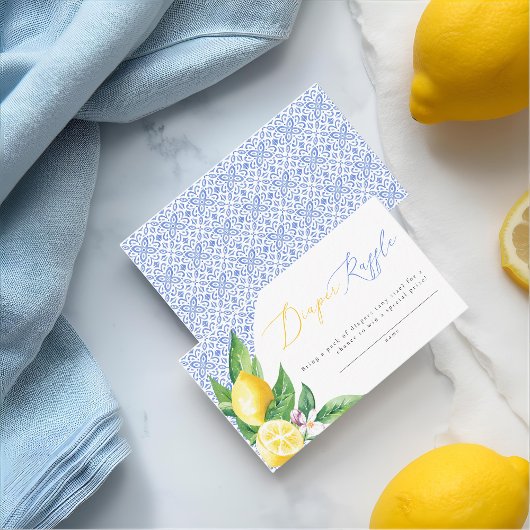 Ciao Baby Italian Lemon Positano Diaper Raffle エンクロージャーカード