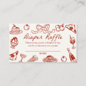 Ciao Baby Italian Pizza Baby Shower Diaper Raffle エンクロージャーカード (正面)