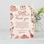 Ciao Baby Italian Pizza Baby Shower Thank You Card サンキューカード (スタンド正面)