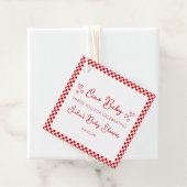 Ciao Baby! Italian Red Baby Shower Thank You フェイバータグ (インサイチュ)