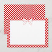 Ciao Baby! Italian Red Bow Baby Shower Blank ノートカード (正面/裏面)