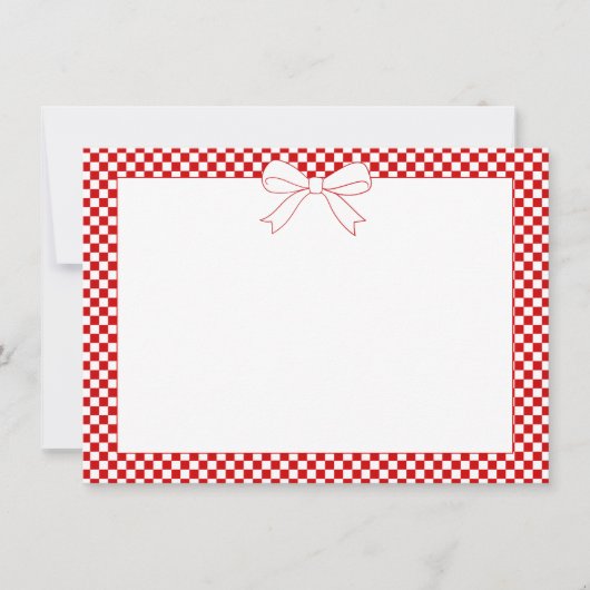 Ciao Baby! Italian Red Bow Baby Shower Blank ノートカード (正面)