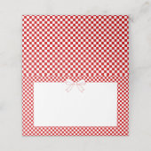Ciao Baby! Italian Red Gingham White Bow Blank プレイスカード (外部開封)