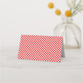 Ciao Baby! Italian Red Gingham White Bow Blank プレイスカード (裏面)