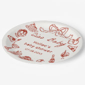 Ciao Baby Italian Themed Baby Shower Paper Plates ペーパープレート (アングル)