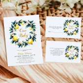 Ciao Baby Lemon Wreath Amalfi Citrus Baby Shower  招待状