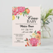 Ciao Baby shower Flower Invitation  招待状 (スタンド正面)