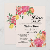 Ciao Baby shower Flower Invitation  招待状 (正面/裏面)