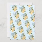 Ciao Baby Yellow Stripe Blue Lemon Baby Shower 招待状 (裏面)