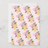 Ciao Baby Yellow Stripe Lemon Baby Shower 招待状 (裏面)