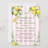Ciao Bambina Baby Shower Pink Citrus Invitation 招待状 (正面)