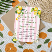 Ciao Bambina Baby Shower Pink Citrus Invitation 招待状