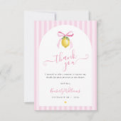 Ciao Bambina Italian Lemon Baby Shower サンキューカード (正面)