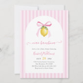 Ciao Bambina Pink Lemon Baby Shower Invitation 招待状 (正面)