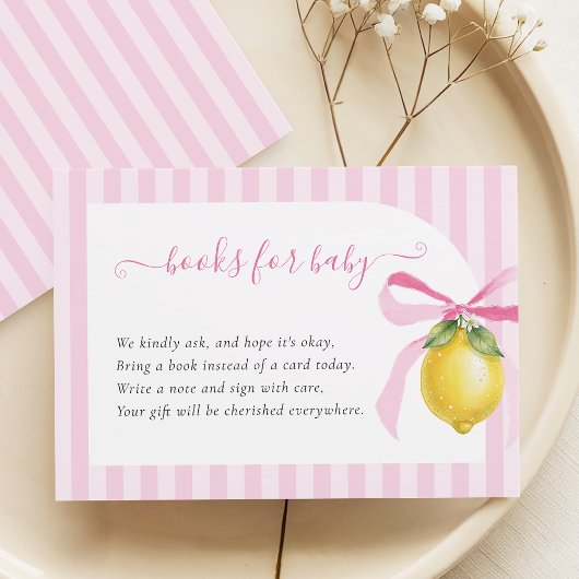 Ciao Bambina Pink Lemon Books for Baby Card エンクロージャーカード