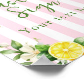 Ciao Bambina Pink Stripe Lemon Custom Sign Poster ポスター (角)