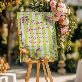 Ciao Bambina Yellow Lemon Baby Shower Welcome アクリルサイン