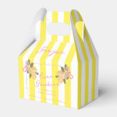 Ciao Bambina Yellow Stripe Lemon Baby Shower フェイバーボックス (正面サイド)