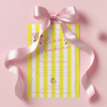Ciao Bambina Yellow Stripe Lemon Baby Shower