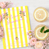 Ciao Bambina Yellow Stripe Lemon Baby Shower 招待状