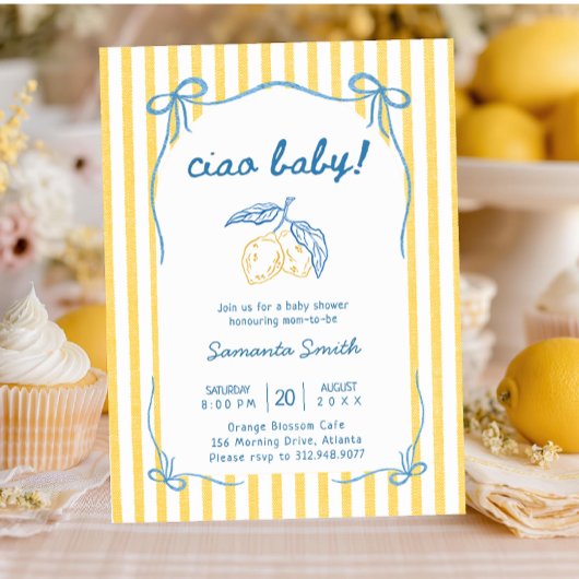 Ciao Bambino Baby Shower 招待状