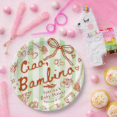 Ciao Bambino Green ペーパープレート (パーティー)