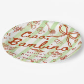 Ciao Bambino Green ペーパープレート (アングル)