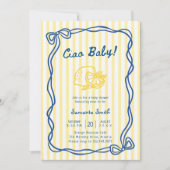 Ciao Bambino Italian Baby Shower 招待状 (正面)