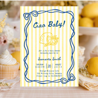Ciao Bambino Italian Baby Shower 招待状