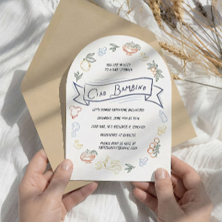 Ciao Bambino Italian Baby Shower Invitation 招待状