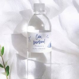 Ciao Bambino Italian Blue Boy Baby Shower ペットボトルラベル