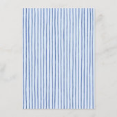 Ciao Bambino Italian Blue Boy Baby Shower 招待状 (裏面)