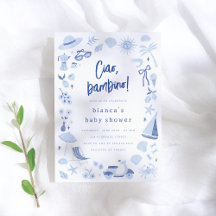 Ciao Bambino Italian Blue Boy Baby Shower