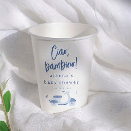 Ciao Bambino Italian Blue Boy Baby Shower 紙コップ