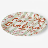 Ciao Bambino Olive Green ペーパープレート (アングル)