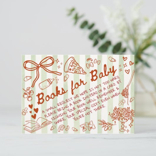 Ciao Bambino Olive Green - Books for Baby  エンクロージャーカード (スタンド正面)