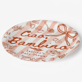 Ciao Bambino Red  ペーパープレート (アングル)