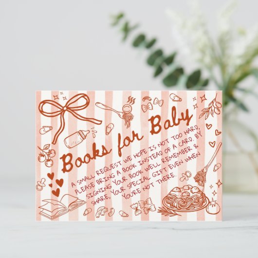 Ciao Bambino Red - Books for Baby  エンクロージャーカード (スタンド正面)