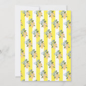 Ciao Bambino Yellow Stripe Blue Lemon Baby Shower 招待状 (裏面)