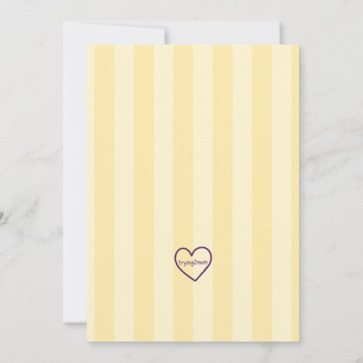 Ciao Bambio(a), Italian, Lemon, Baby Shower 招待状 (裏面)