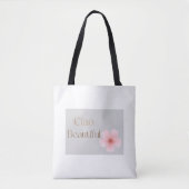 Ciao Beautiful エレガントな花のギフト トートバッグ (正面)