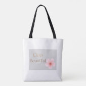 Ciao Beautiful エレガントな花のギフト トートバッグ (裏面)
