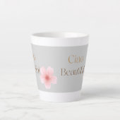 Ciao Beautiful, Elegant Floral Gift  カフェラテマグ (正面)
