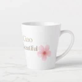 Ciao Beautiful, Elegant Floral Gift カフェラテマグ