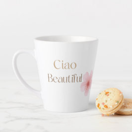 Ciao Beautiful, Elegant Floral Gift カフェラテマグ