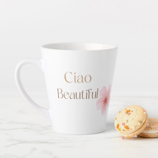 Ciao Beautiful, Elegant Floral Gift カフェラテマグ (インサイチュ)