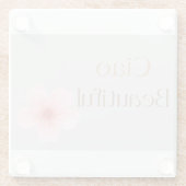 Ciao Beautiful, Elegant Floral Gift  ガラスコースター (裏面)